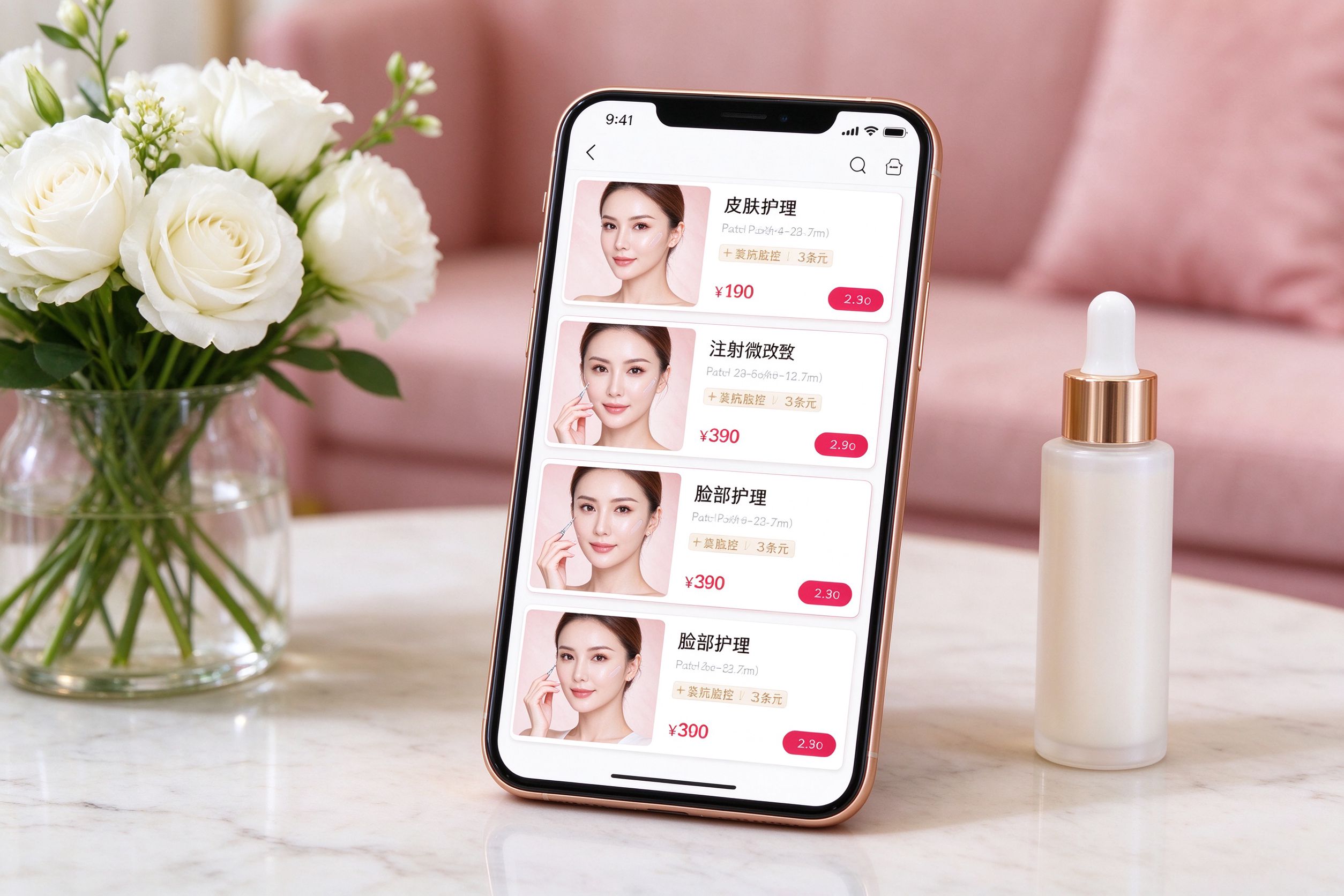 医美项目商城APP界面
